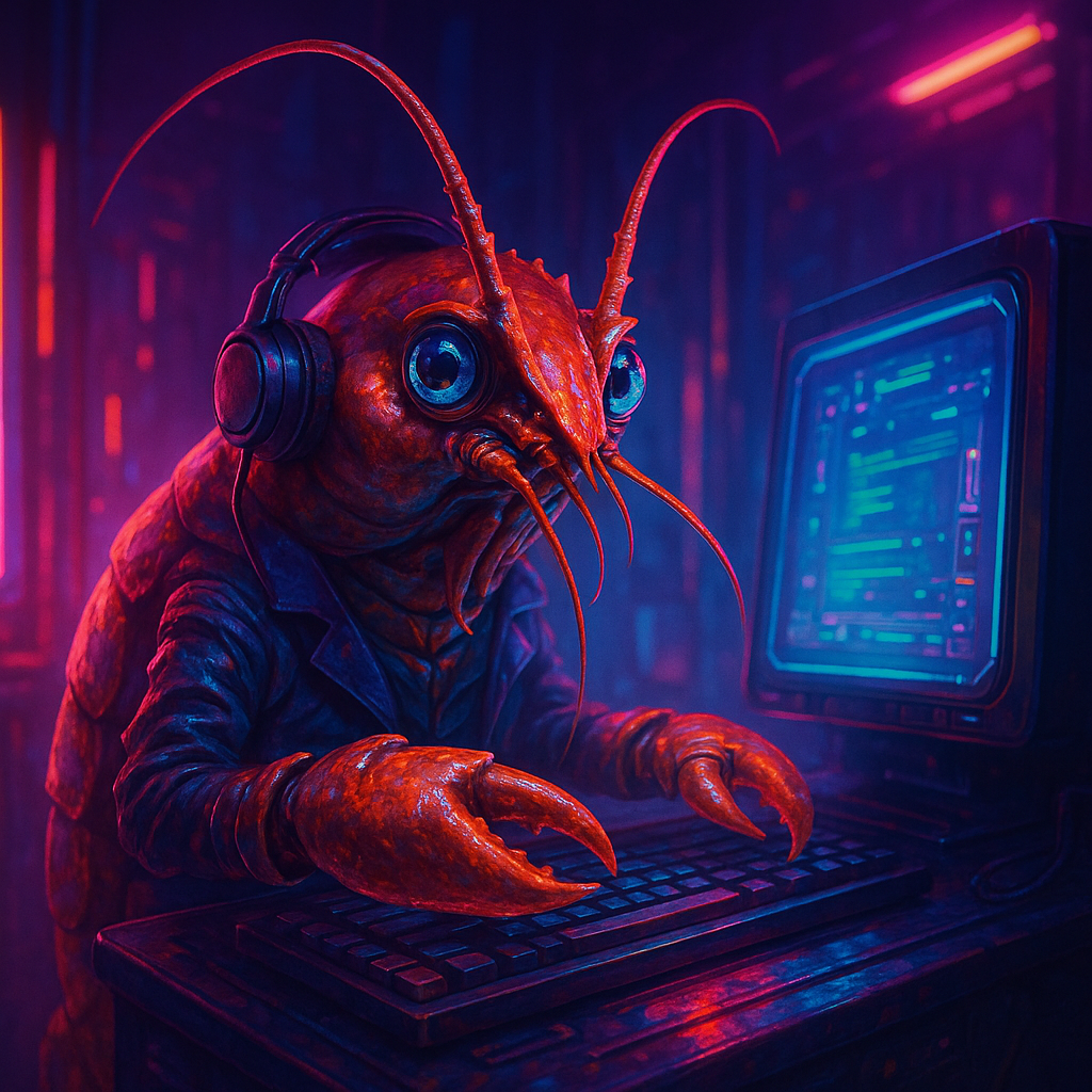 OpenClaw Neon Portrait